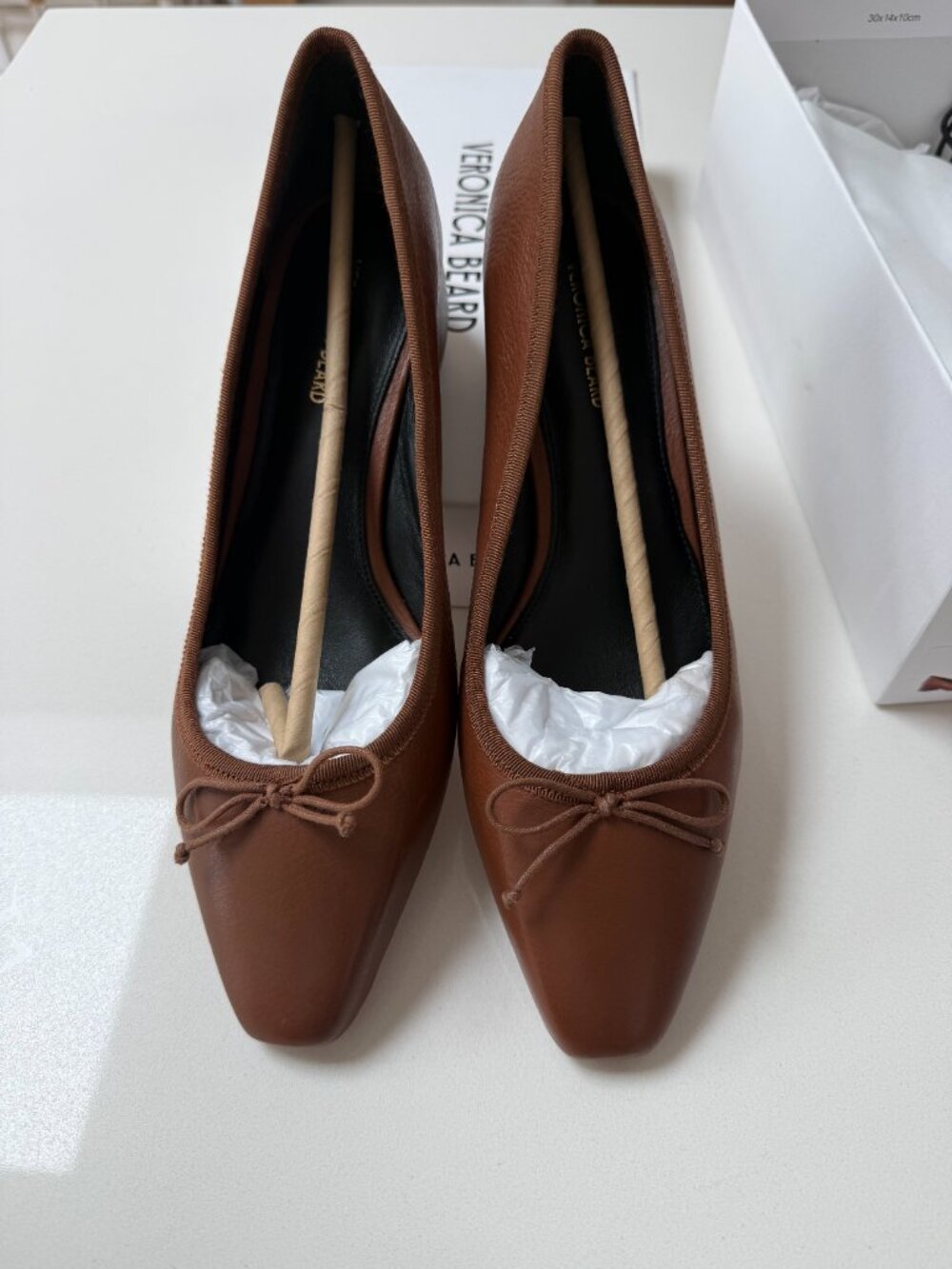 Veronica Beard Cecile Leather Ballet Pump